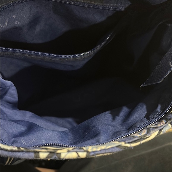 Vera Bradley Trio Zip Hipster Crossbody Bag in Tropic Tapestry Blue Floral EUC - Picture 8 of 11